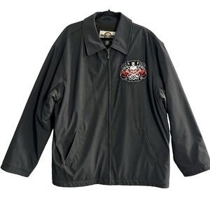 NORTH END Men All Climate Wear Speed Freak Skull Full Zip Coat Sz XL Black Motor